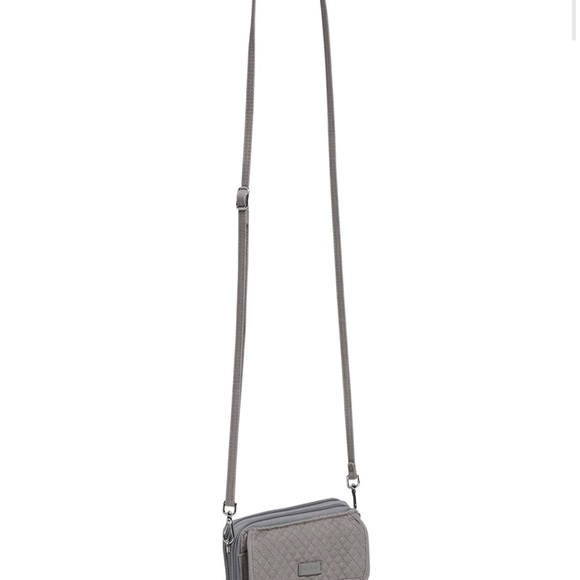 Vera Bradley Iconic RFID All in One Crossbody Gray Denim Yin Yang - Picture 3 of 12